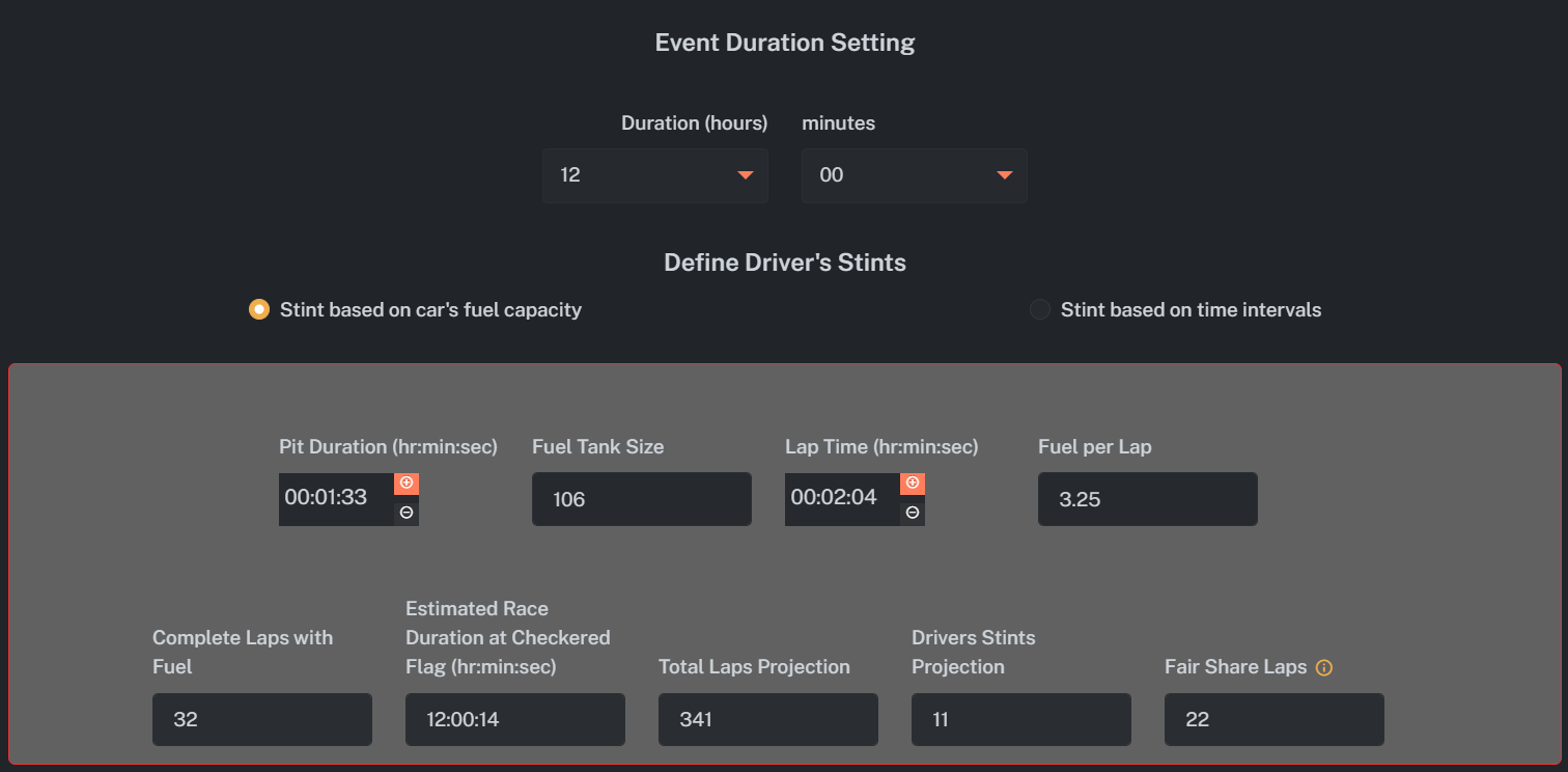EventDurationSetting