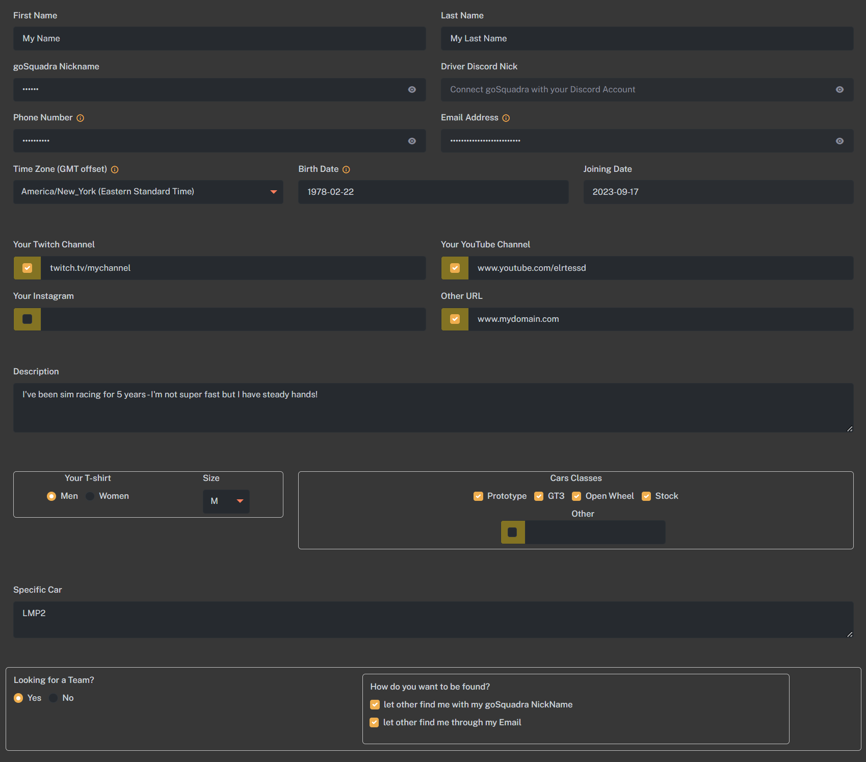 ProfileCreation